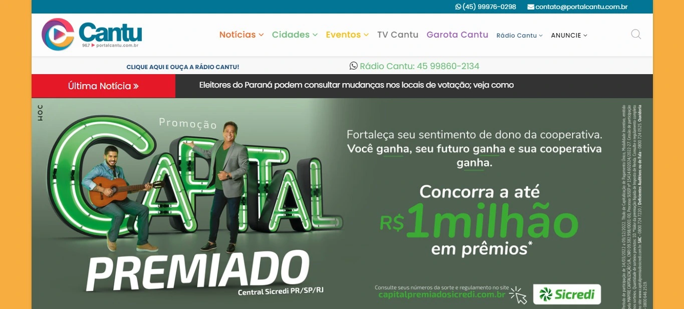 Criação de site para Portal de Notícias.
