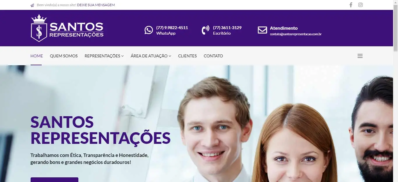 Criação de sites para Representantes Criação de sites para Representantes
