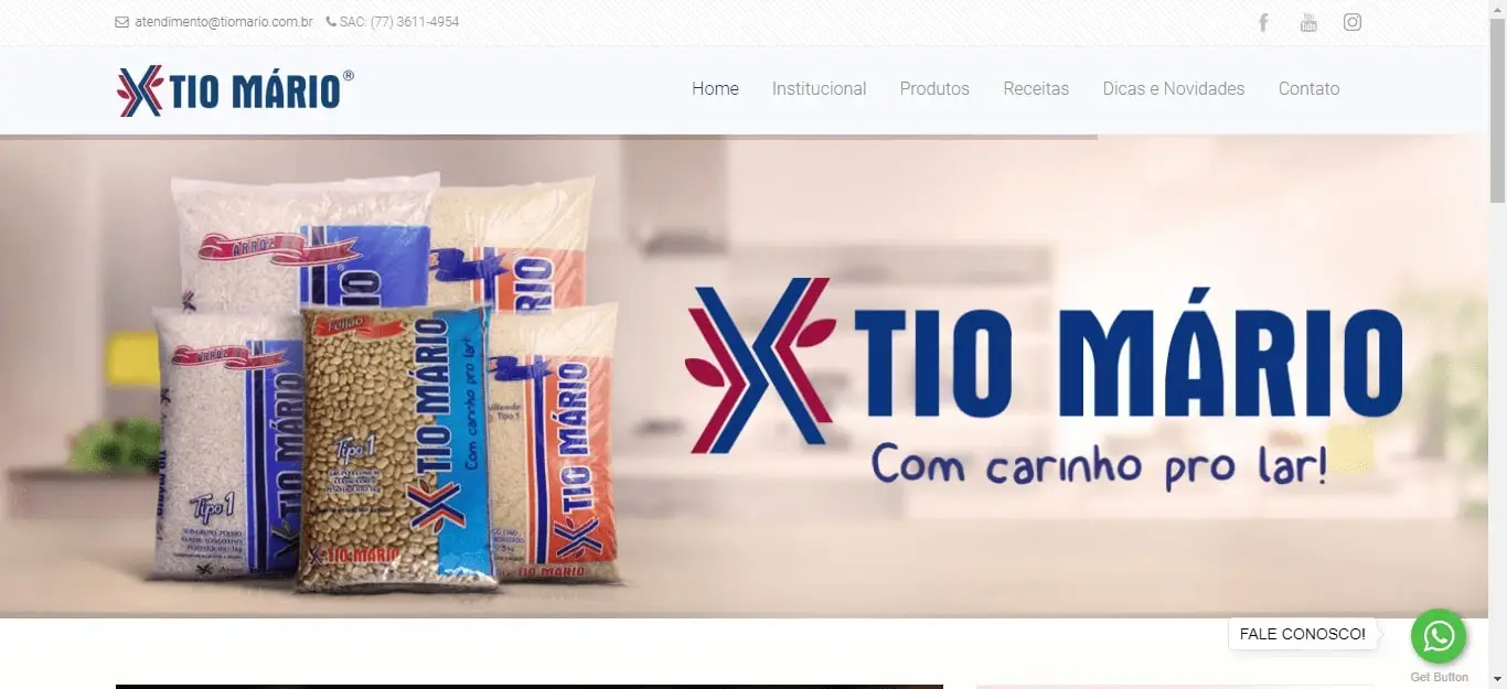 Criação de site para indústria de alimentos Criação de site para indústria de alimentos